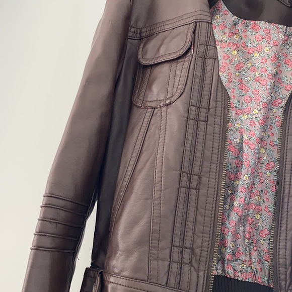 DONATED-Faux Leather Jacket - Picture 2 of 9